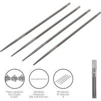 Kettensägenfeilen 200 x Ø 4,8 mm. 0,325 Zoll (Packung mit 4 Stück)