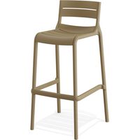 Tabouret de bar empilable en polypropylène Sable 49x49x100cm (Lot de 4) - Feros