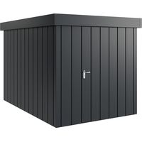 Hörmann Metall-Gerätehaus "Juno" mit Flachdach, JFD7 - Modern, 214 x 310 cm (B x T), anthrazit, 1-flüglige Tür, Anschlag rechts