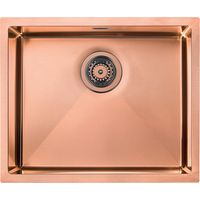 Lavello IRIDE F3" 1 vasca ACCIAIO INOX Finitura: COPPER BRONZE, incasso: slim, sottotop e filotop, 57X45 prof. 19