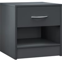 CASARIA® Comodino con Cassetto per Camera da Letto 41cm Altezza Comfort Comò Portaoggetti in Legno 41x39x28cm Anthrazit (de)
