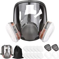 16 in 1 Vollmaske Silikon-Vollmaske 1 Maskenkörper + 2 x Filterkartuschen 3 + 2 x Filterkappen + 10 Filterpads + 1 Aufbewahrungsbeutel Ulisem