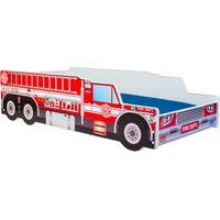 Camion dei pompieri letto singolo 140x70 con materasso
