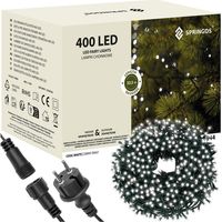 Lampki choinkowe 24m biały zimny 400 led oświetlenie świąteczne IP44 se traduce al español como: Luces de Navidad de 24 metros, blanco frío, 400 LED, iluminación navideña IP44.