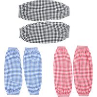 bras élastiques à carreaux lot de 6 en coton et lin
