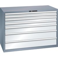 LISTA, Armoire à tiroirs avec 7 tiroirs, l x p x h 1431 x 725 x
