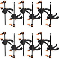 10pcs One Hand Clamps, Ratchet Table Clamp, Quick Release Ratchet Clamp, Woodworking Fixing Bar Clamp, Plastic Hose Clamp