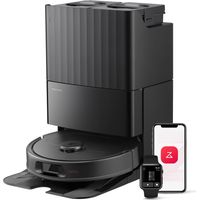 Roborock QV 35S Saugroboter mit Wischfunktion, 10.000 Pa HyperForce Saugkraft, Anti-Tangle-Bürsten, Anhebbare Schleudermopps, Intelligente Hindernisvermeidung, Multifunktions-Dockingstation Schwarz