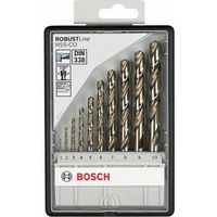 Bosch Robust Line Juego de 10 Brocas para Metal Doradas