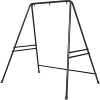 Support Amaca Poltrona Uovo Acciaio Gambe A Agganci Singoli Doppi 178x143x180 cm Nero