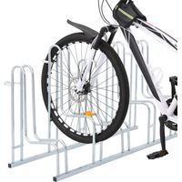 Support de vélo au sol autoportant pour 5 vélos acier galvanisé