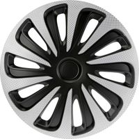 Kojin Carbon Silver-Black - Set 4 copricerchi - Ø 17"