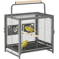 Cage pour perroquet, cage de transport pour oiseaux de compagnie, avec poignée en métal