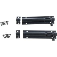 pestillos negros de 4 pulgadas + 12 tornillos