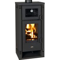Stufa a legna con forno Prity K2 GT F – 8,1 kW, Nero Grafite, Classe A+, Design Moderno