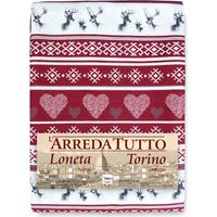 TOILE AMEUBLEMENT couvre-chef GRAN FOULARD COPRILETTO Couverture de canapé CERVINO ROSSO 2 PLACES