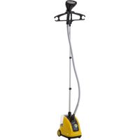 HOMCOM Plancha de Vapor con Depósito de 1,4 L y Temperatura Ajustable a 11 Niveles tipo Centro de Planchado Vertical 1800W 26x21,5x146 cm Amarillo