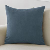 Housse de coussin en chenille unie – 45 x 45 cm, pour canapé, dossier ou soutien lombaire, décoration intérieure salon moderne, bleu classique (housse seule)