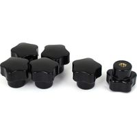 M5 Innengewinde 25mm Durchmesser Star Head Screw On Klemmknopfgriffe Schwarz 6St (060f45d7144b6f6ea1