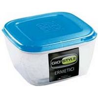 6PZ CONTENITORI ERMETICI QUADRATI PER ALIMENTI IN PLASTICA - lt.1,00 - cm.15x15