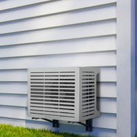 Wetterfester weißer Aluminium-Klimaschutz L86 x B44 x H68 cm - Robust für den Außenbereich