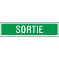 Panneau sortie d'urgence NOVAP Sortie rectangulaire vert 33 x 7,5 cm