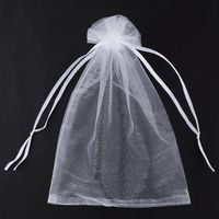 100 Pièces Sacs Organza 20x30cm Pochettes Cadeau en Organza Sachets à Bijoux avec Cordon de Serrage pour Cadeaux Bonbons Faveur de Marriage Fête Anniversaire,Blanc