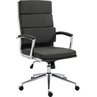 Chaise de bureau Cleveland Tissu Gris foncé