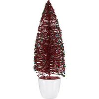 Árbol de Navidad - Medio - 10 x 33 x 10 cm - Plástico - Rojo, Azul, Dorado