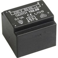 Gerth PT202401 Transformateur pour circuits imprimés 1 x 230 V 1 x 24 V/AC 0.50 VA 20 mA