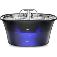 Balimo Fuente para gatos, bebedero automático de acero inoxidable de 2,5 l con filtro de carbón activado