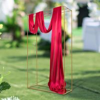 Kit d'arche de ballons en métal doré - Arche courbée - 280 x 162 x 55 cm - Rectangulaire - Guirlande de ballons - Décoration pour mariage, anniversaire, fête