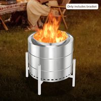 Poêle à bois réglable pour les activités extérieures, support de poêle à bois de Cour rétractable, structure cruciforme, idéal pour le transport de poêles, camping, pique - nique, barbecue
