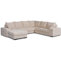 Canapé panoramique gauche Diana velours beige
