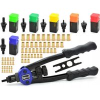 GEKO Rivettatrice Serie Nera con Kit di 60 Dadi M3-M10