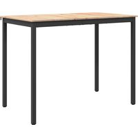 vidaXL Table de bar 140 x 80 x 105 cm Bois de pin massif Naturel