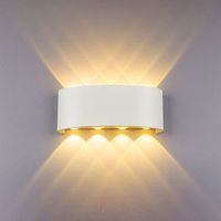 Axhup – Applique murale LED 8W IP65 blanc chaud 3000K – Aluminium anticorrosion – Éclairage intérieur et extérieur – Design élégant