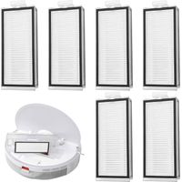 6 pièces pour Roborock Q7 Max, pour Roborock Q5, pour Roborock Q7, pour Roborock Q5 Pro, pour Roborock Q7 Filtre, Filtre HEPA lavable et réutilisable, Parfaitement compatible, facile à remplacer.
