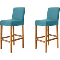 Extensible Housse de Chaise de Salle à Manger de Bar 2pièces ,Couverture de chaise de bar de club d'hôtel de maison d'étirement de tissu de velours Couverture de tabouret de bar Housse de Salle à Mang