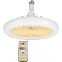 Socket Fan Cool Light, 30W 9.8inch Ventilateur de Plafond avec Lumière, Aromathérapie et Télécommande Ventilateur de Plafond Silencieux E27 LED Fan Light pour Chambre à Coucher