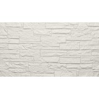 Pannello decorativo effetto pietra mattoni 3D set 12 pz 8,6 mt2 rivestimento murale in PU 120 x 60 x 2,5 Quarzite Bianco