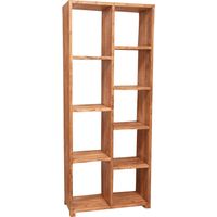 Bücherregal aus massivem Lindenholz mit natürlichem Finish L82xPR36xH201 cm. Made in Italy