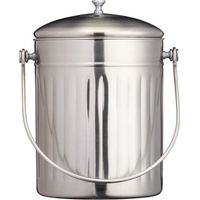 5 Liter Seau à Compost en Acier Inoxydable pour comptoir de Cuisine - Seau à Compost Seau de Cuisine Compost avec Couvercle