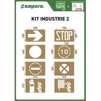 Ampere, Jeu de pochoirs, industrie 2, 8 pochoirs différents,
