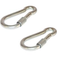 2x mousqueton verrouillable diamètre 11mm x longueur 110mm avec écrou de verrouillage Chaîne Attache Corde Sangle