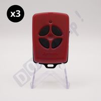 Aprimatic tm4 - lot de 3 télécommandes à 4 boutons - fréquence 433,92 mhz - codage rolling code