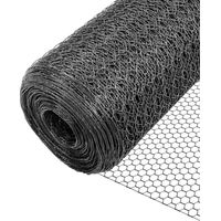 Vounot – Grillage souple en métal gainé PVC – Maille fine 13mm – Longueur 50m – Pour enclos volaille et petits animaux