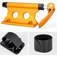 bike Fork Mount Bracket(yellow), Aluminum Alloy Bike Fork Mount Bracket With Quick Release Stem, Bike Front Fork Fixed Clip Luggage Rack For Truck