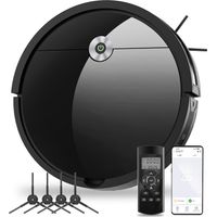 VACTIDY Cleanova W6-Aspirateur Robot-3000Pa-300ML-140 min Autonomie-Surface Couverte 140㎡-Recharge Automatique-Connecté Alexa/Google Home/IFTTT