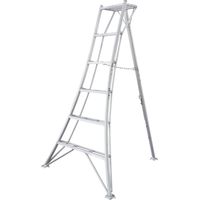Échelle de jardin aluminium 3 montants – Hauteur 183 cm – Largeur 149 cm – Marches antidérapantes – Charge maximale 150 kg – Niwaki